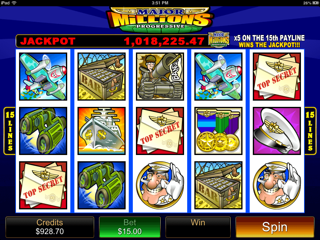 Major Millions 5 Reel Slot Review